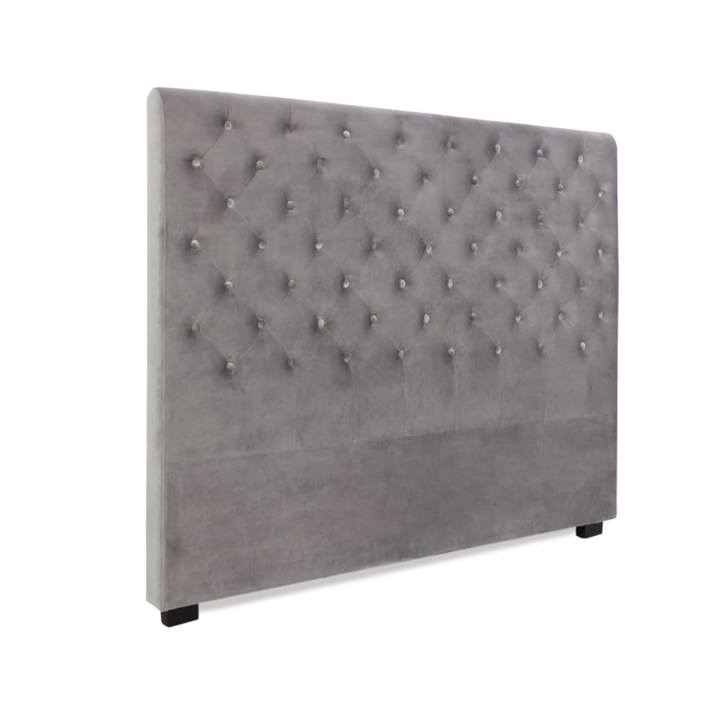 Tête de lit capitonnée en velours gris 160cm - Maisons du Monde
