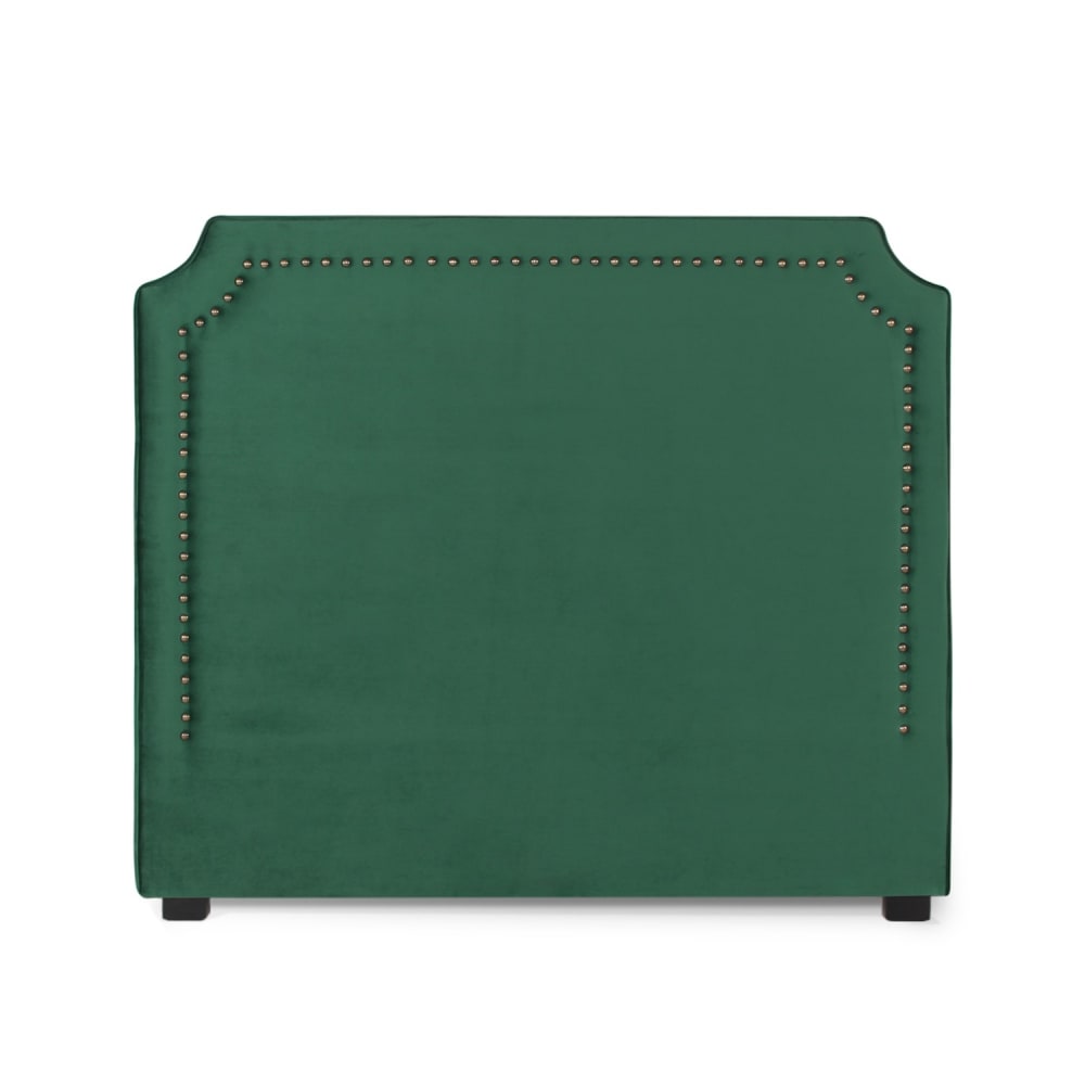 Tête de lit en velours vert 140cm