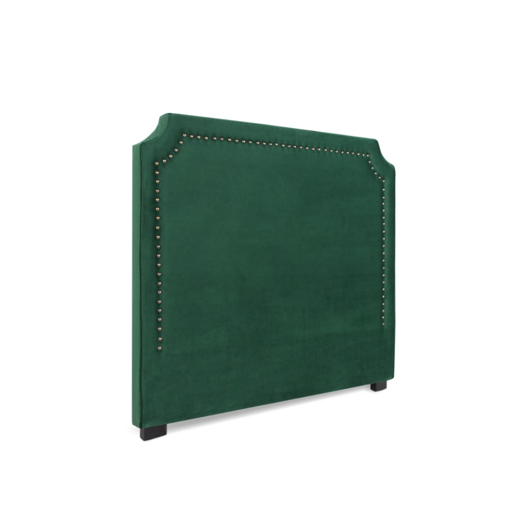 Tête de lit en velours vert 140cm