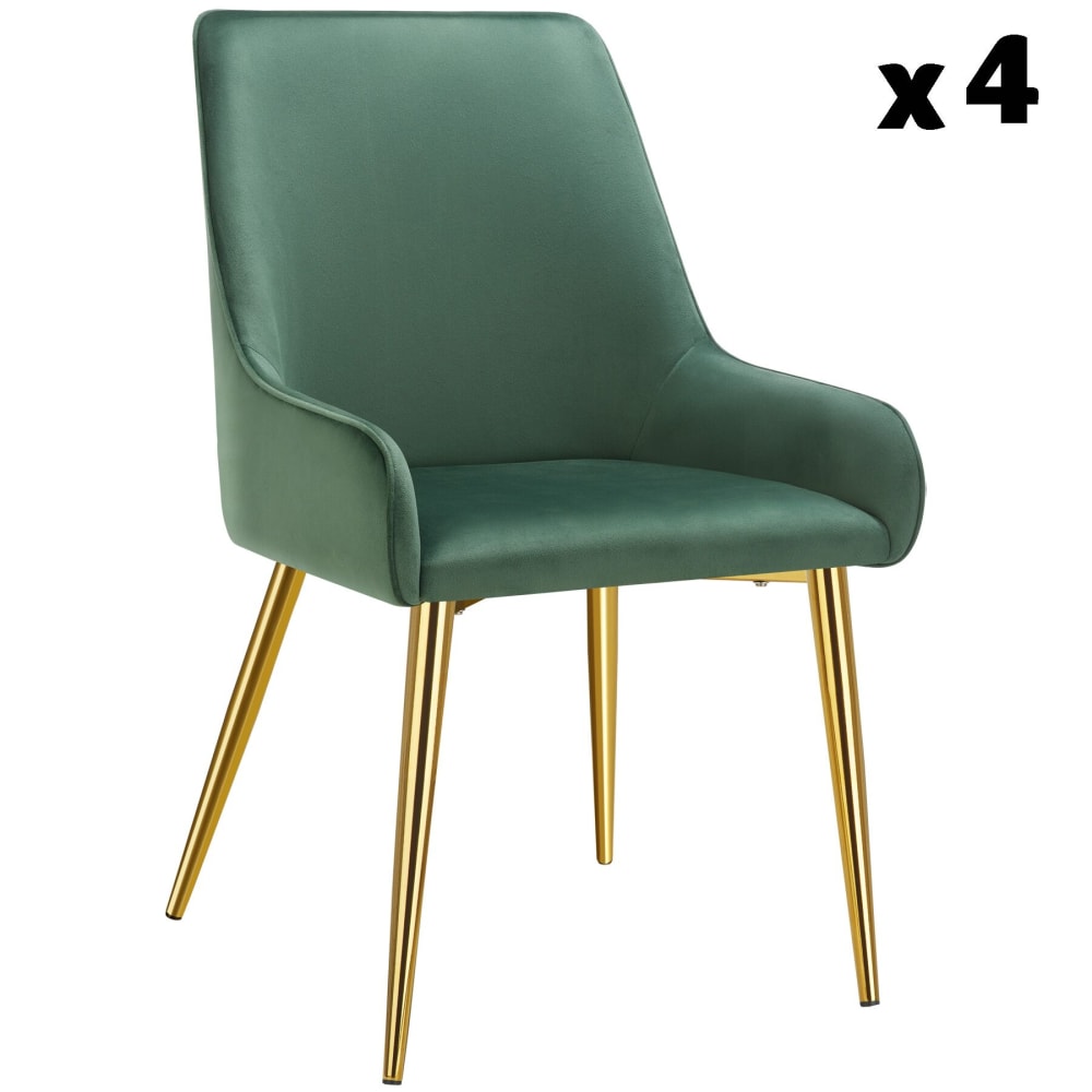 Lot 4 chaises rembourrées - scandinave