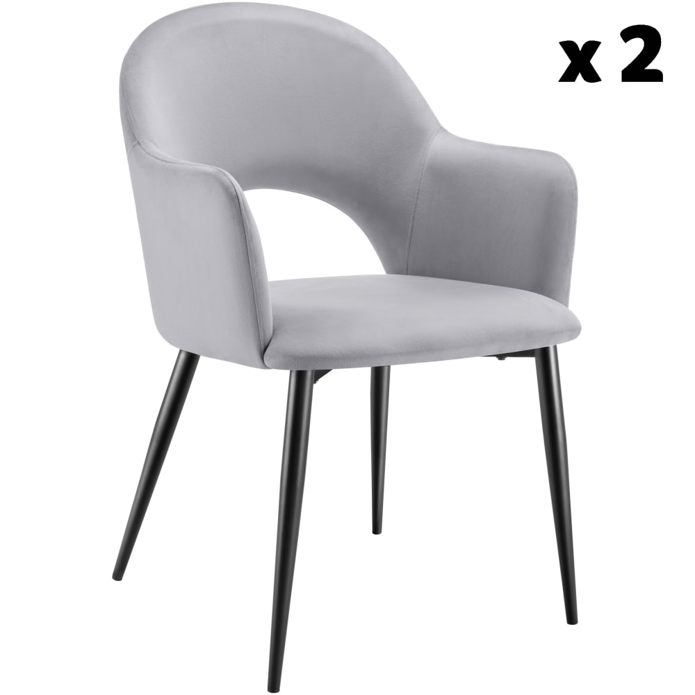 lot 2 fauteuils aspect - velours