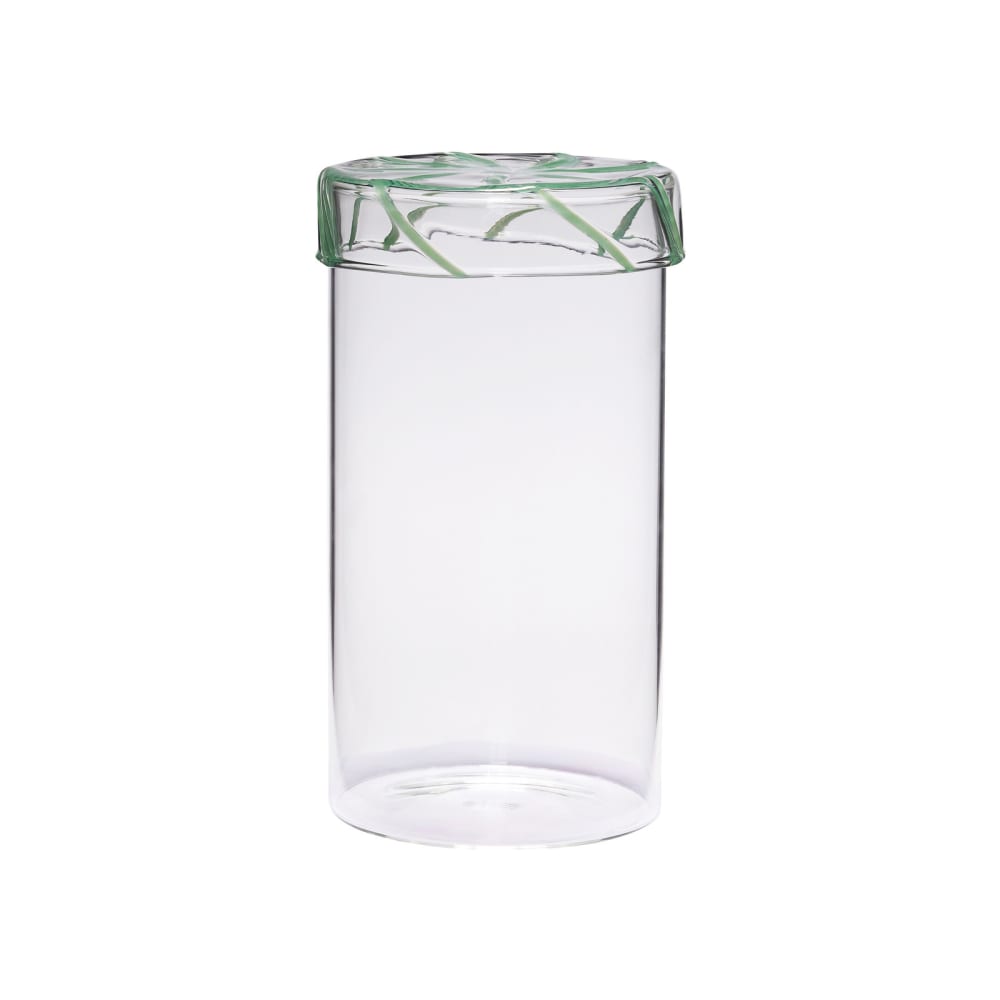 Bocal en verre bouchon vert