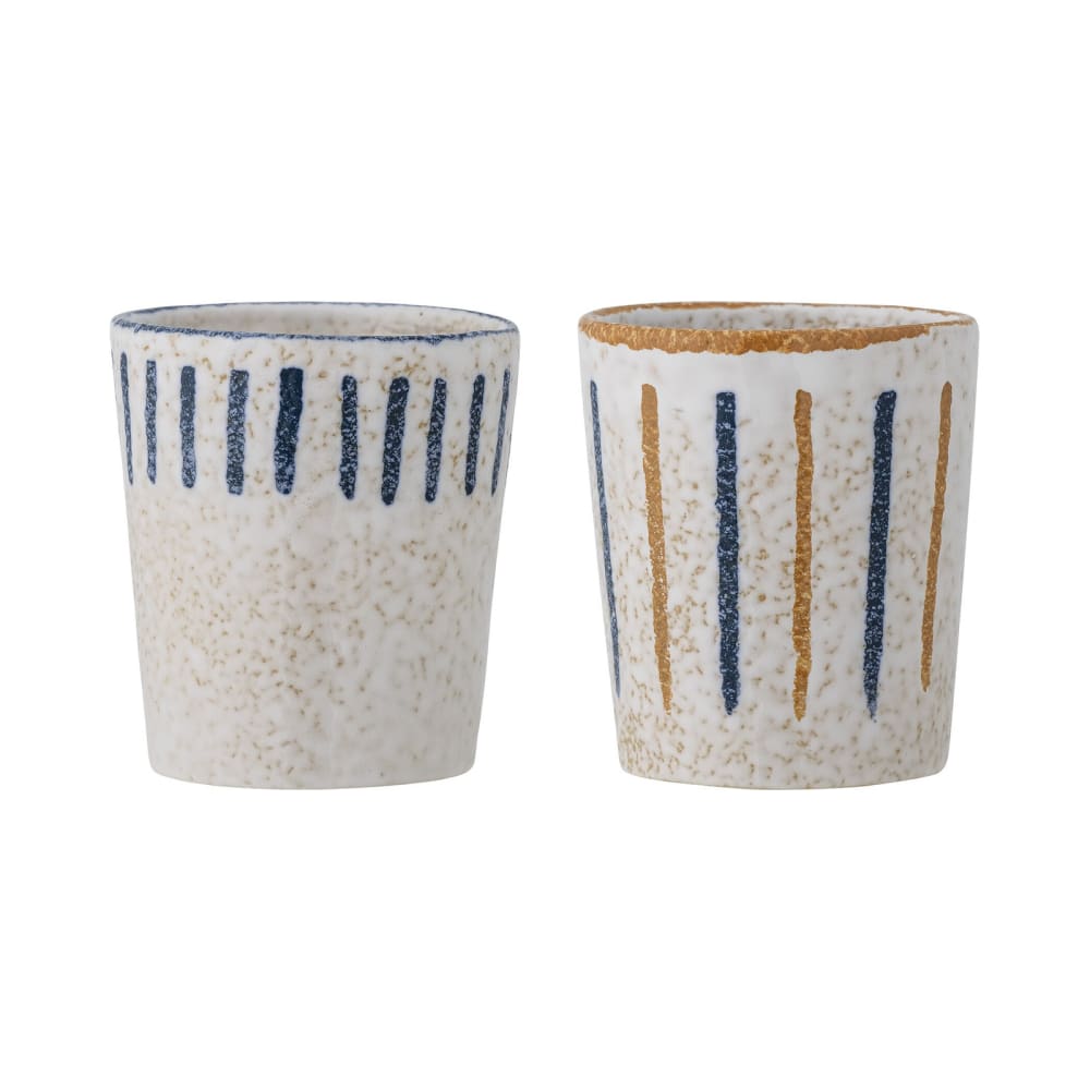 Lot de 2 tasses en grès bleu