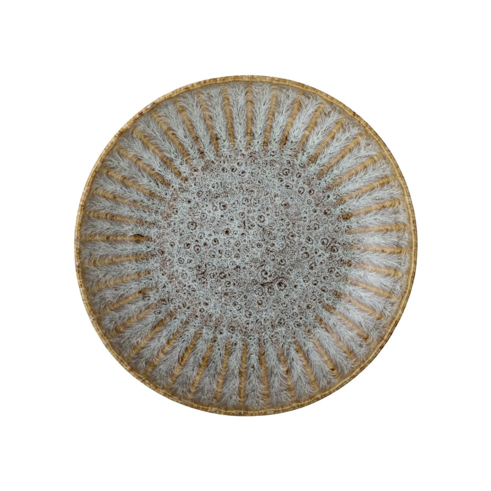 plato de pasta de gres beige