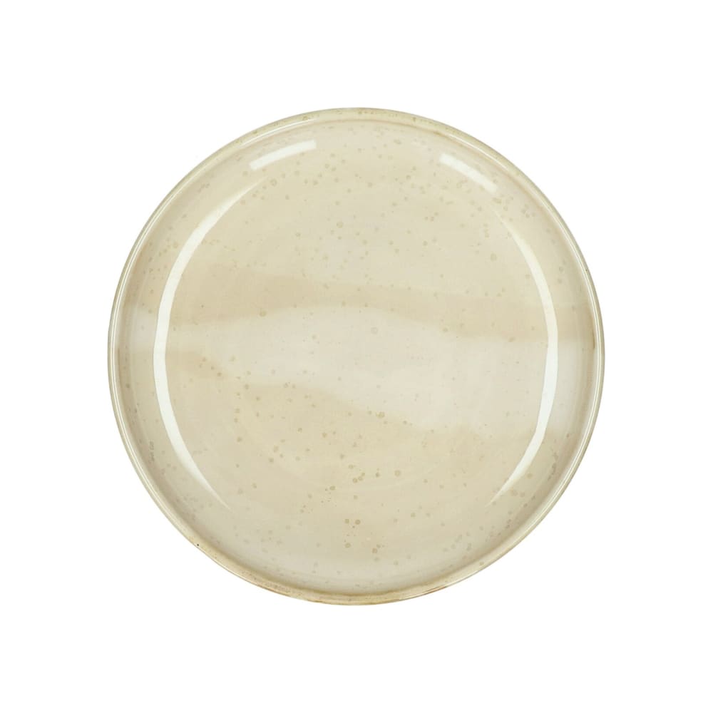 Assiette apéritif en porcelaine beige