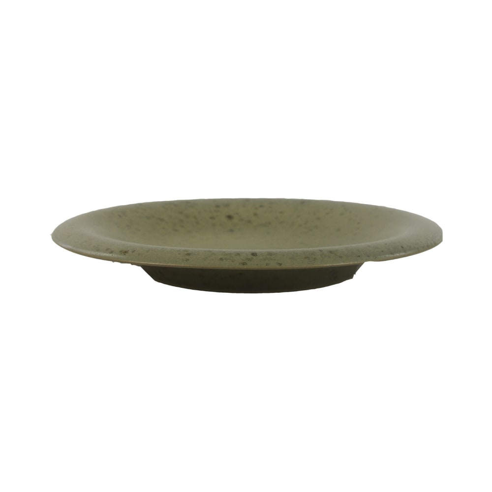 Assiette à dessert en grès khaki