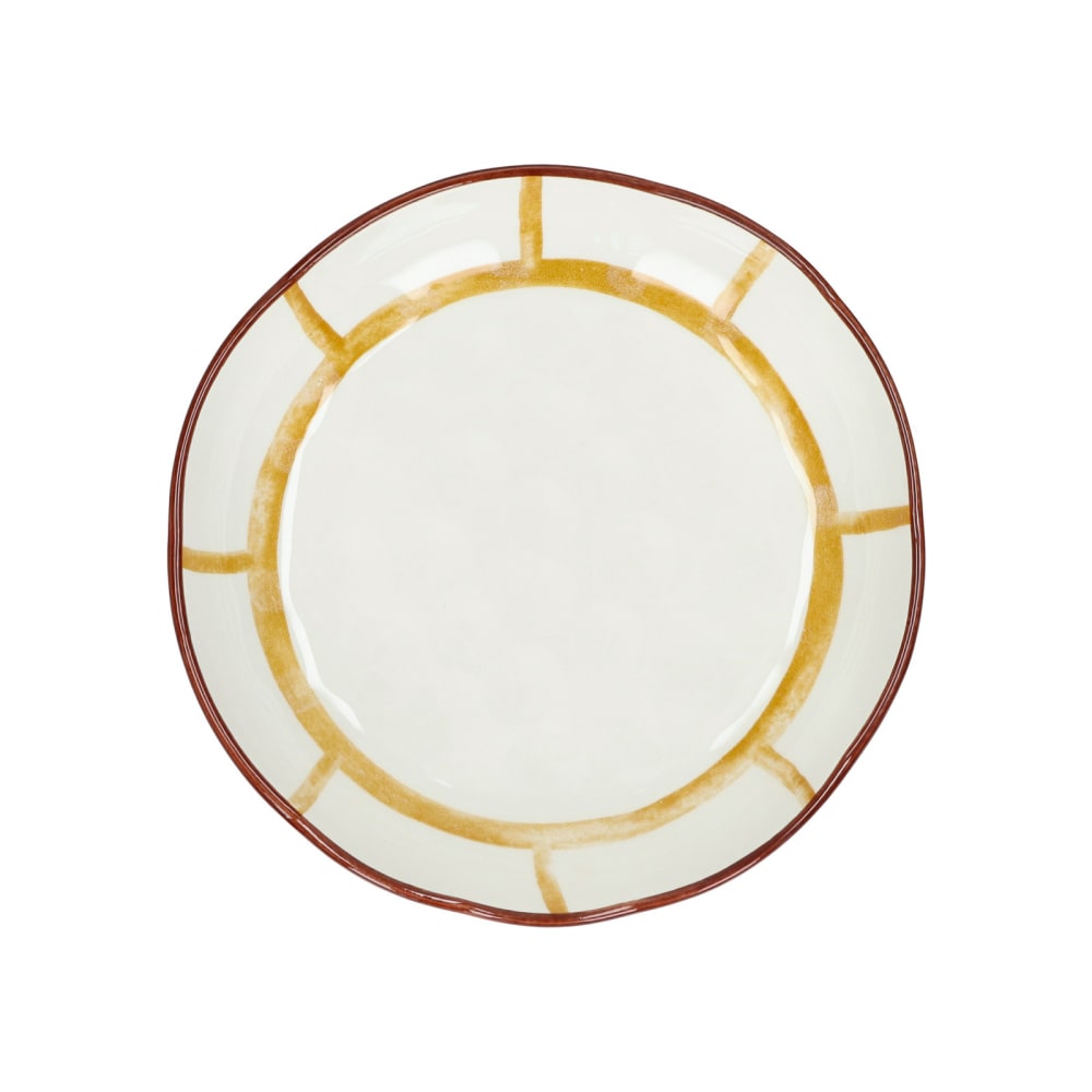 Assiette en porcelaine jaune Assiette en porcelaine jaune