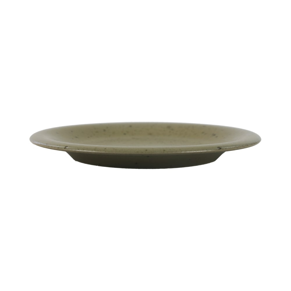 Assiette plate en grès khaki