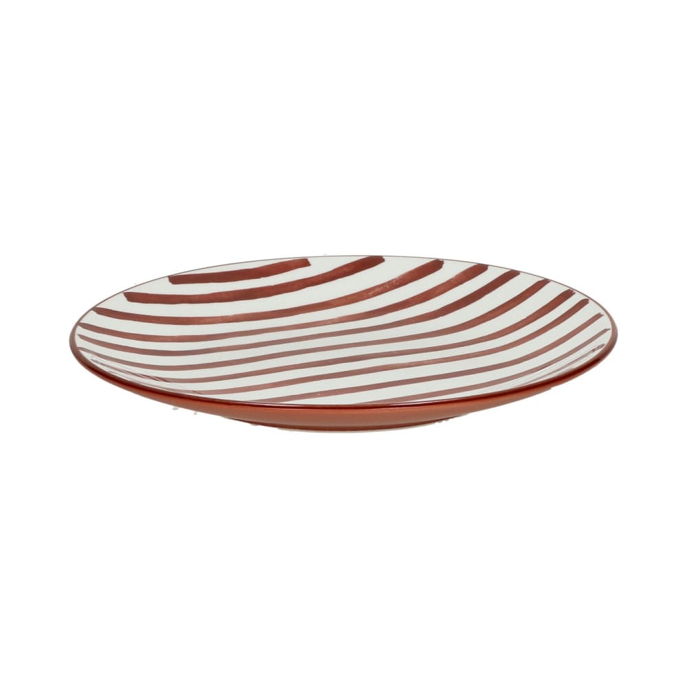 Assiette à dessert en porcelaine orange foncé