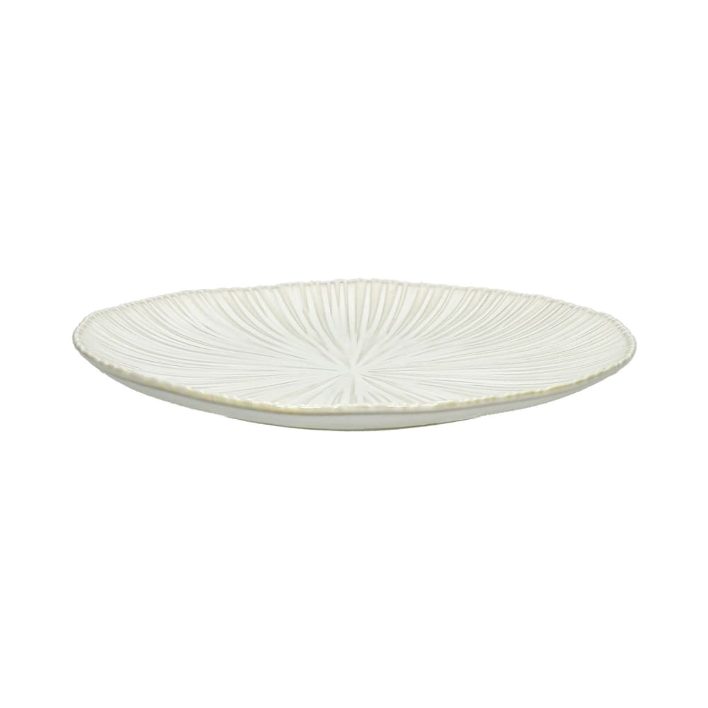 Assiette plate en porcelaine blanc