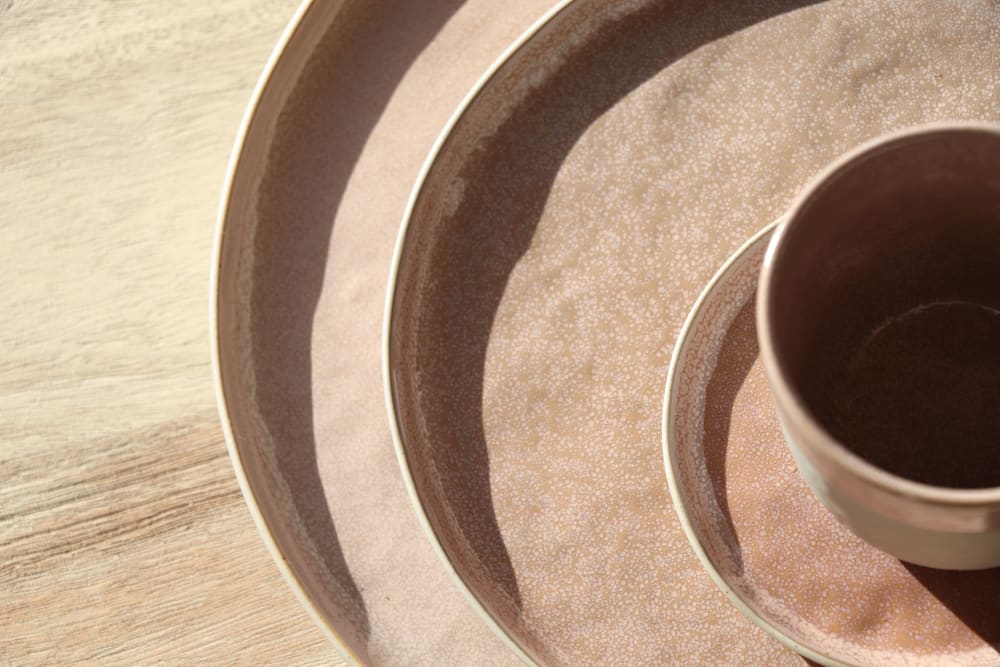 Dessertteller aus Steinzeug, rosa - Maisons Du Monde