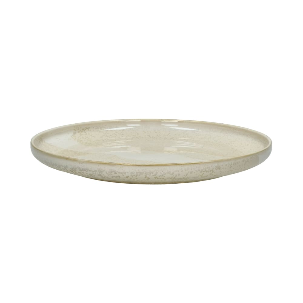 Assiette plate en porcelaine beige Assiette plate en porcelaine beige