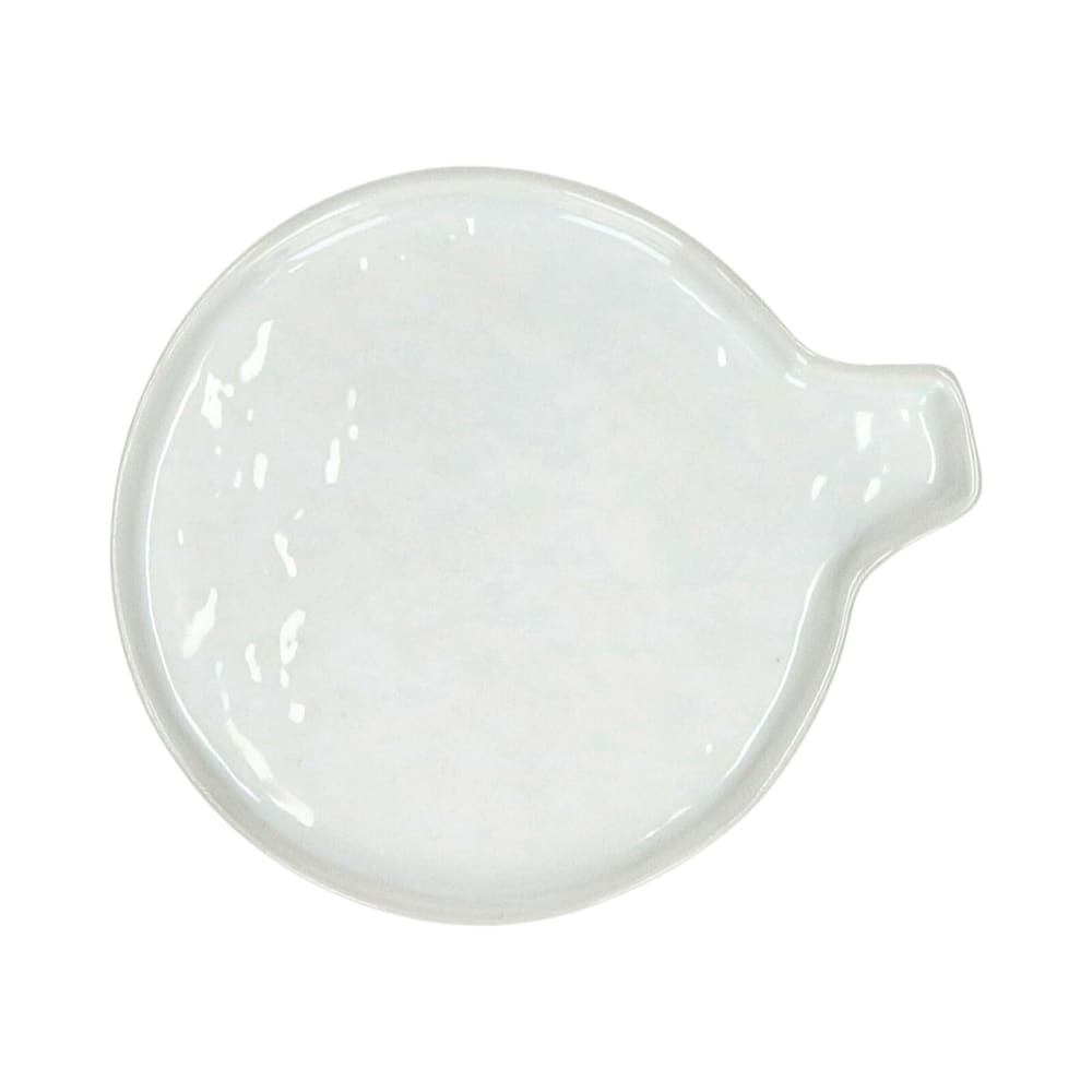 Assiette pour cuillère en porcelaine blanc Assiette pour cuillère en porcelaine blanc