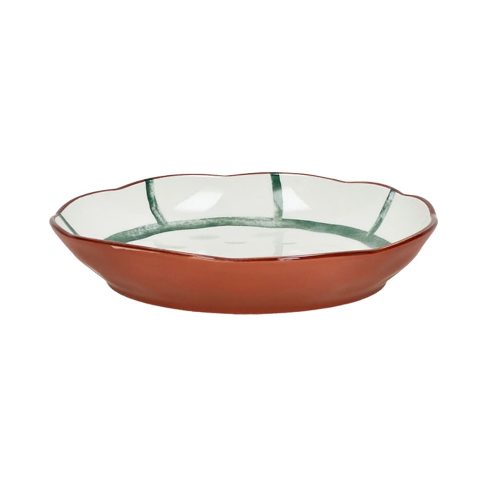 Assiette creuse en porcelaine vert