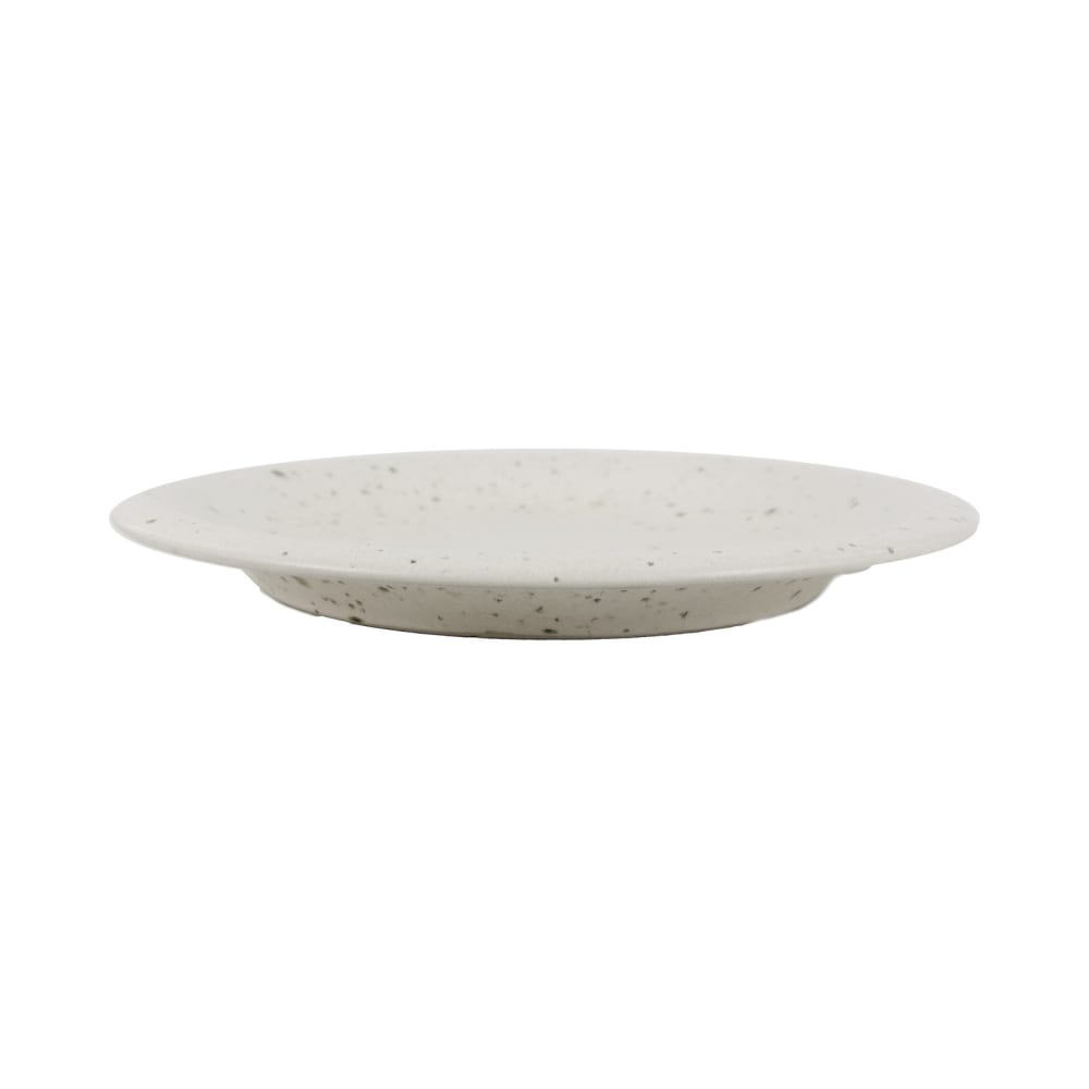 Assiette plate en grès blanc