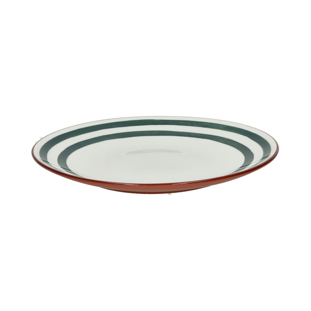 Assiette plate en porcelaine vert