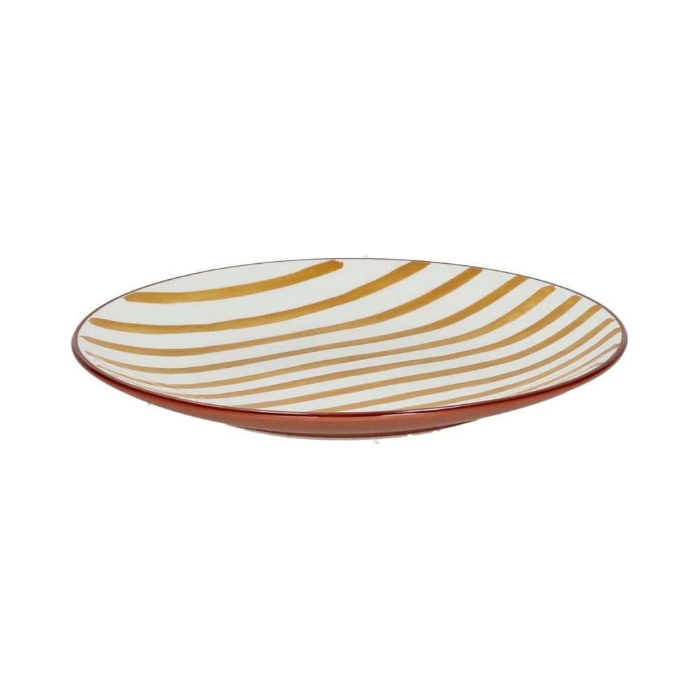 Assiette à dessert en porcelaine jaune
