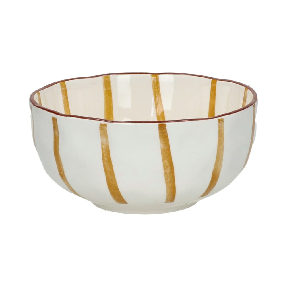 Bol à soupe en porcelaine jaune d15.2