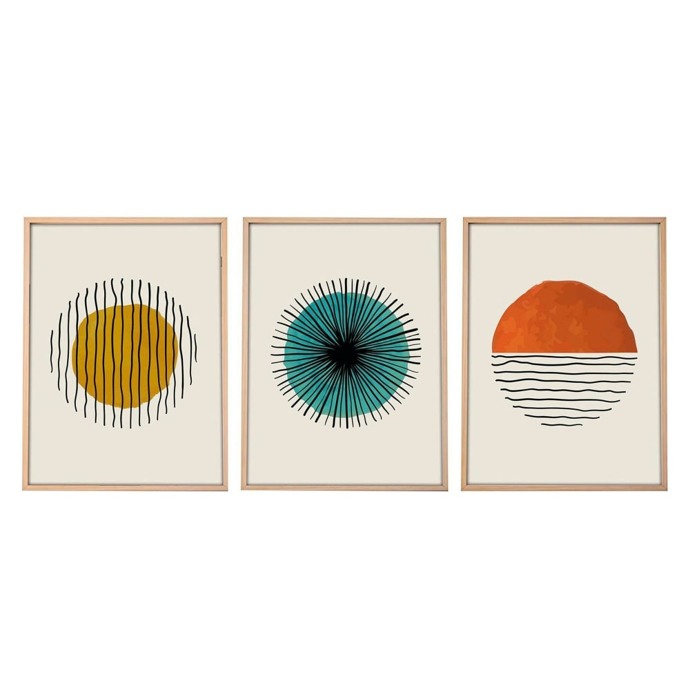 Tableau graphique – cercle coloré moderne (lot de 3)