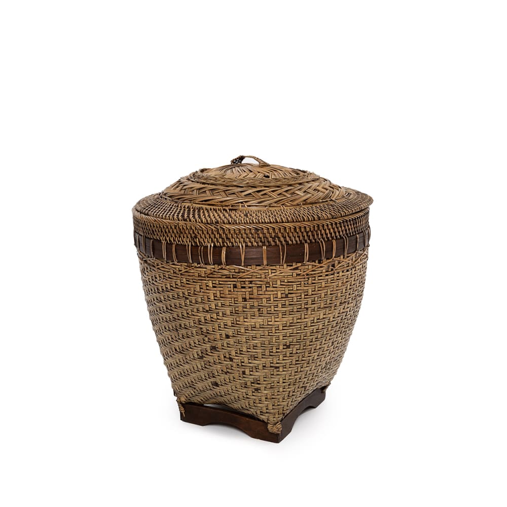 Panier rotin marron 35x35x40cm