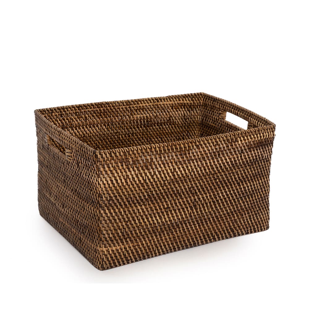 Panier rotin marron 51x41x25cm