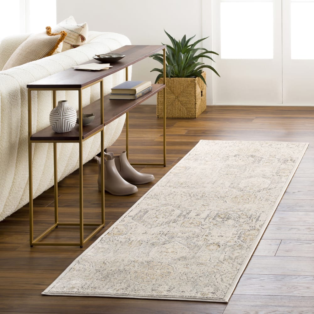 Tapis de couloir vintage oriental gris/beige 80x220 — vue 3