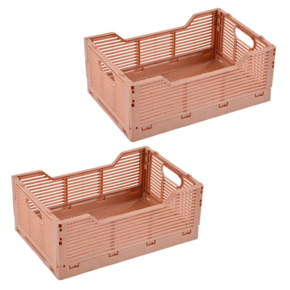 Lot de 2 cagettes pliables argile taille m Lot de 2 cagettes pliables argile taille m