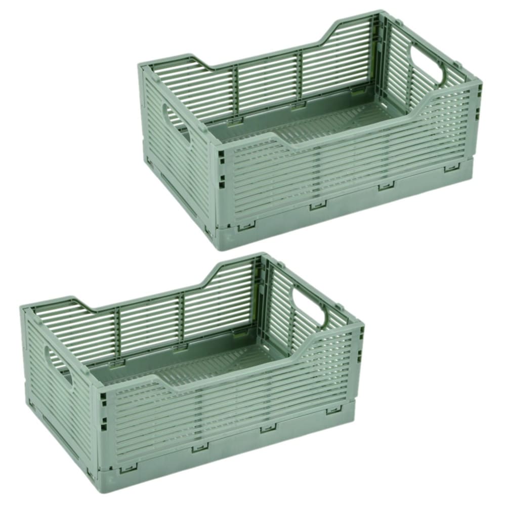 Lot de 2 cagettes pliables sauge taille m Lot de 2 cagettes pliables sauge taille m