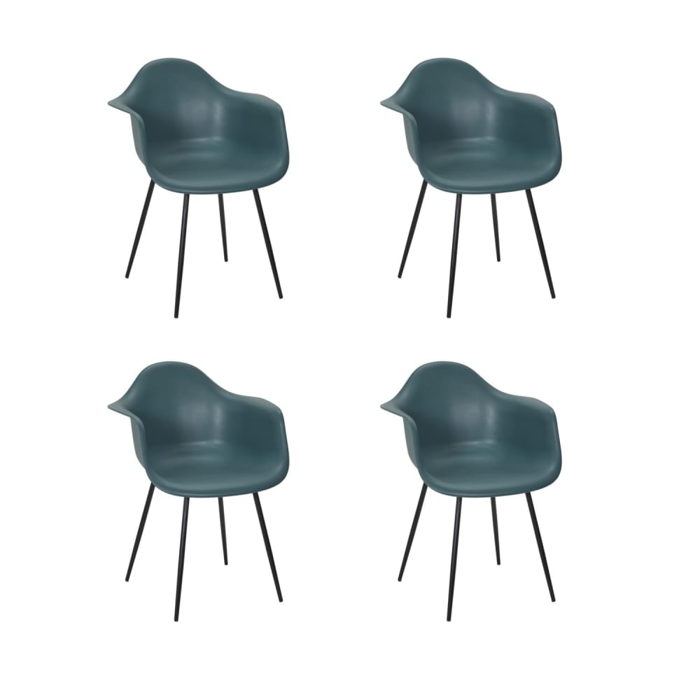 Lot de 4 fauteuils bleu