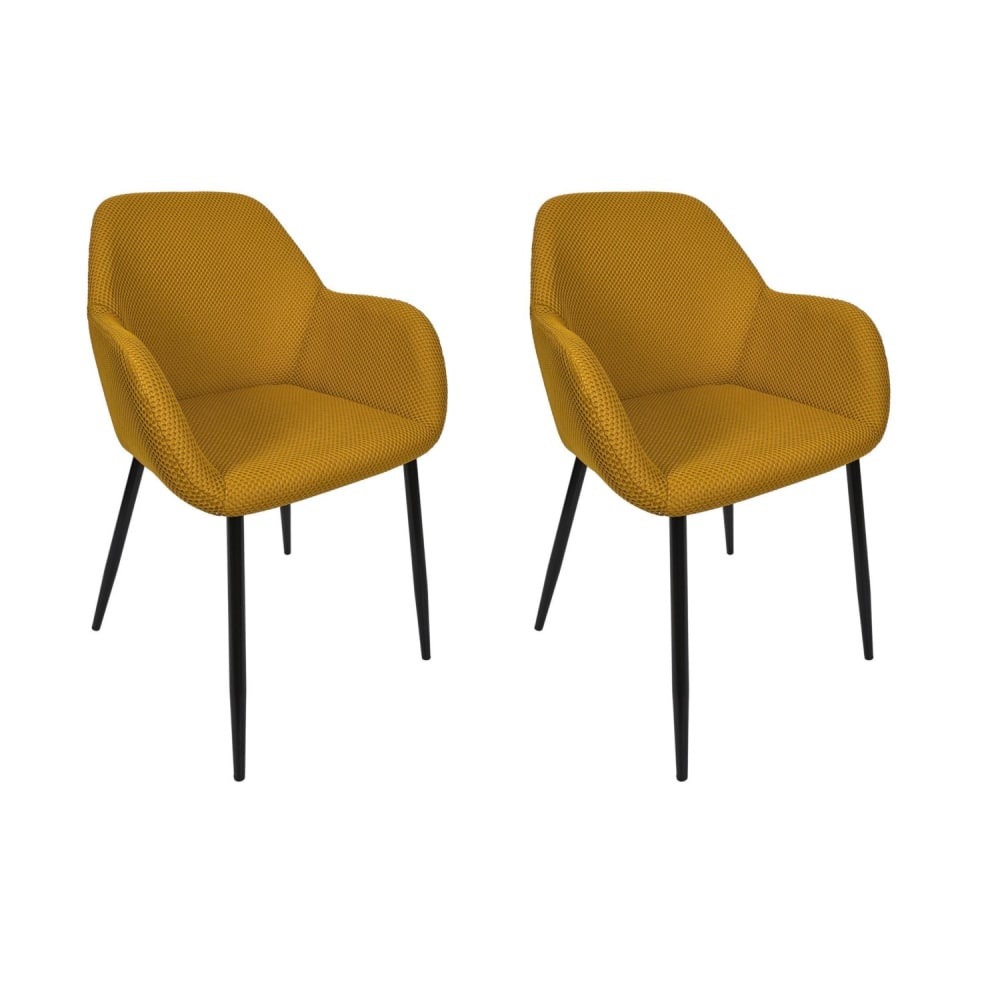 Lot de 2 fauteuils jaunes