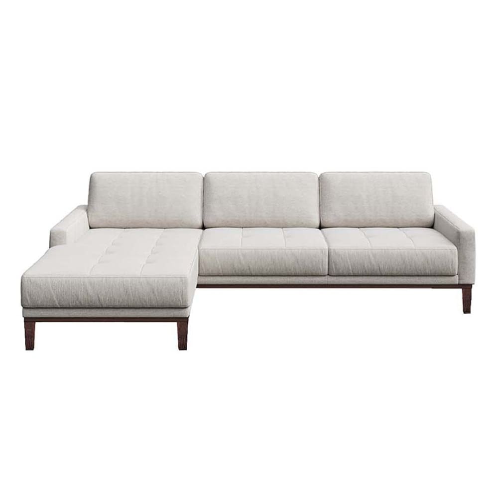 Mesonica Ecksofa links aus Polyester hellgrau - Stoff