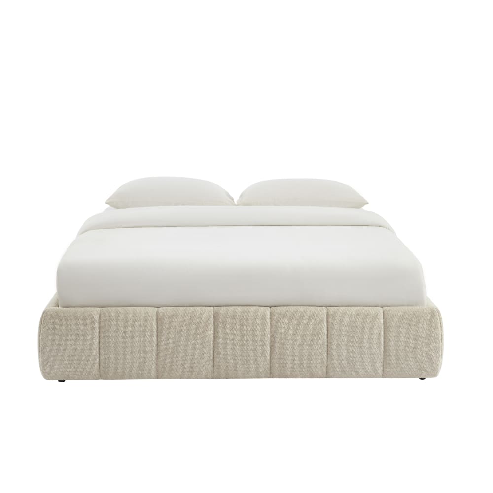 Lit coffre  tissu chenille