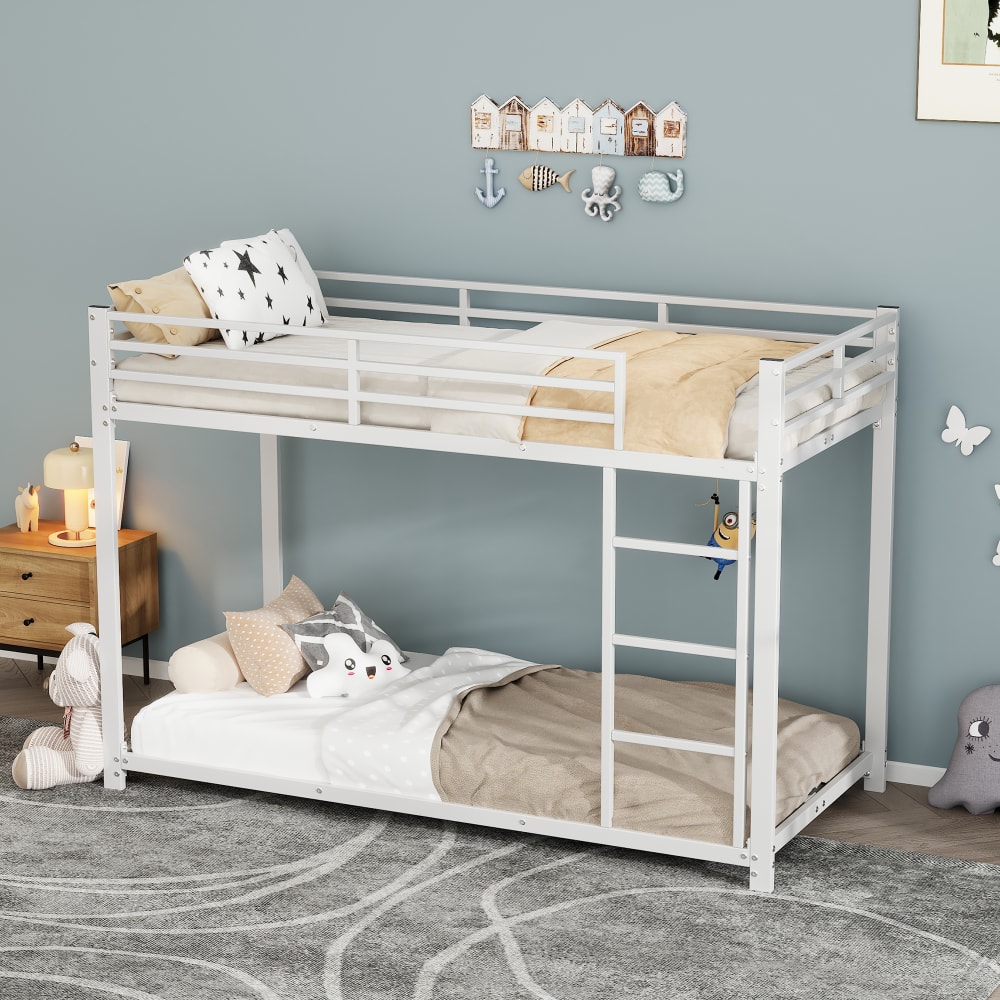 Kinder-Etagenbett Eisen 90x200 cm, weiß Klassische Form - Maisons