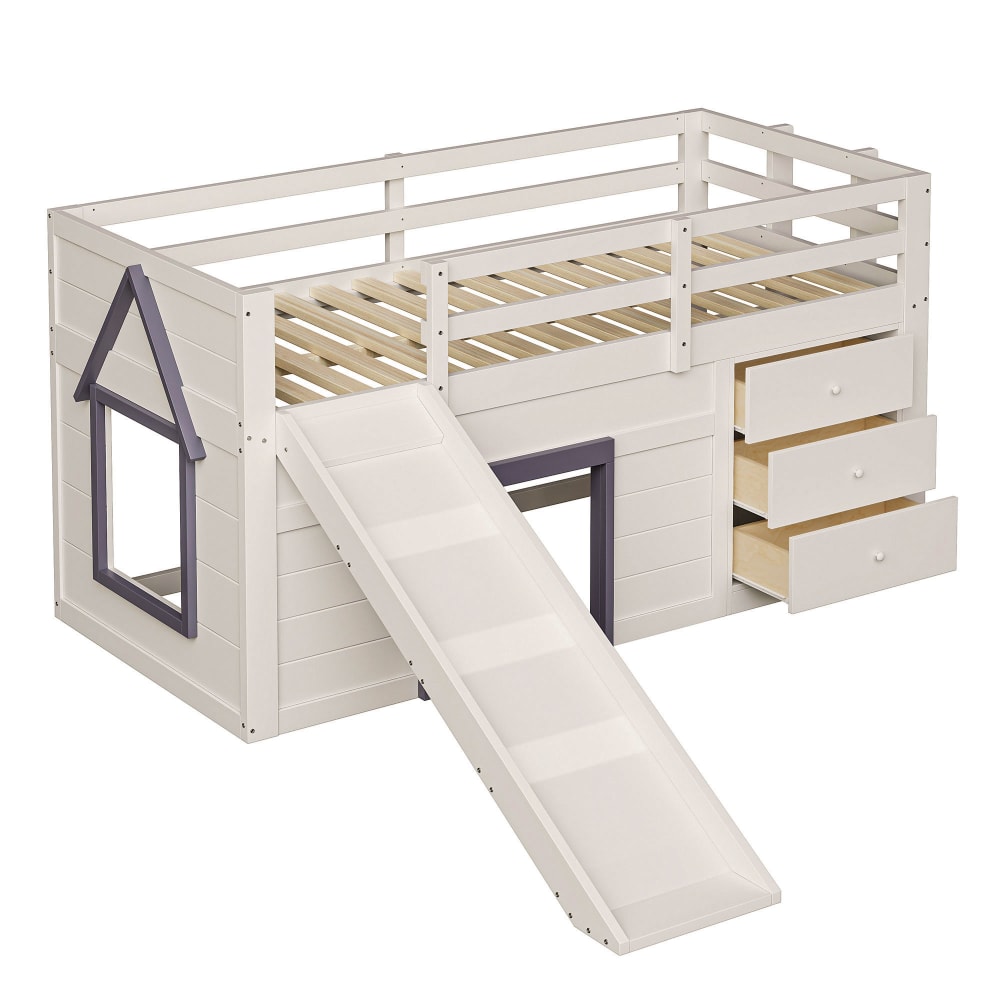 Lit mezzanine en pin