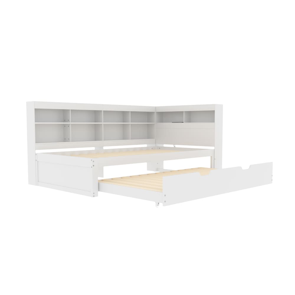 Lit enfant en bois blanc - gigogne
