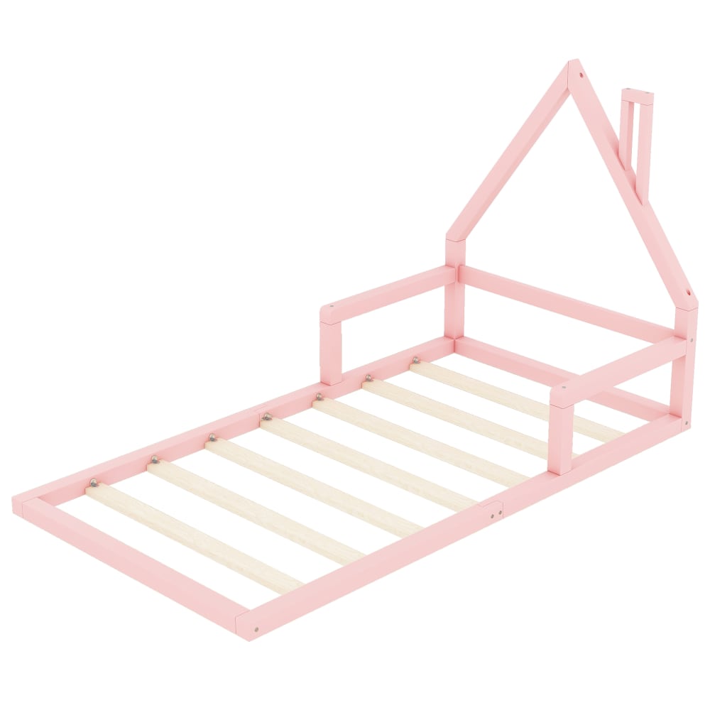 Lit enfant en bois rose - maison