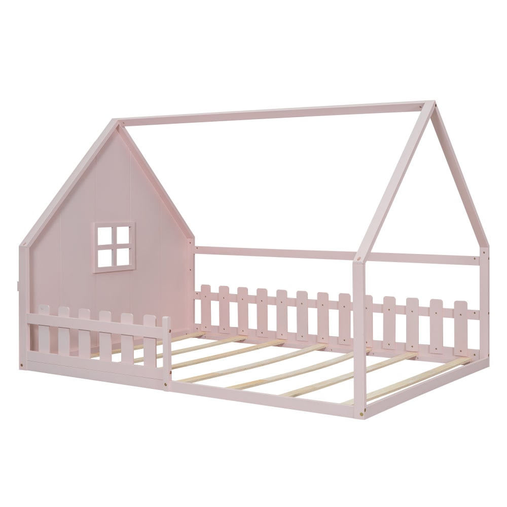 Lit enfant pin rose 140x200