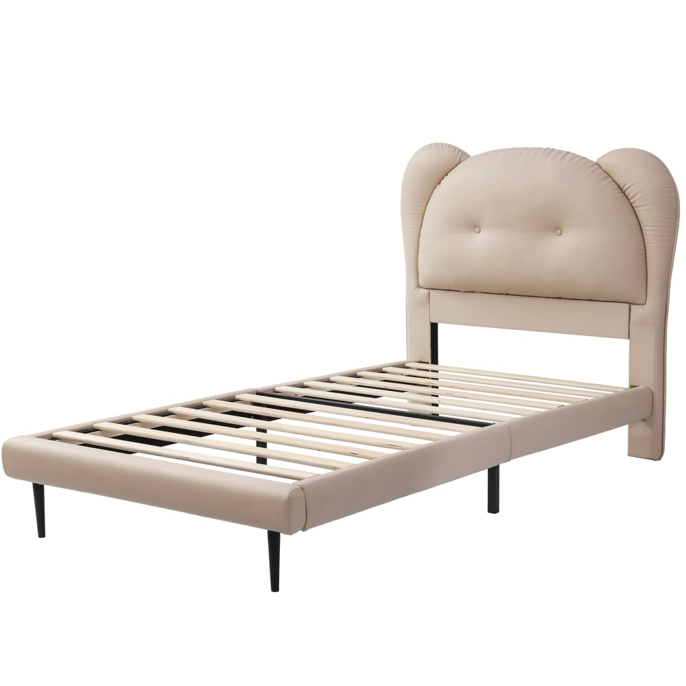 Lit enfant en similicuir - motif