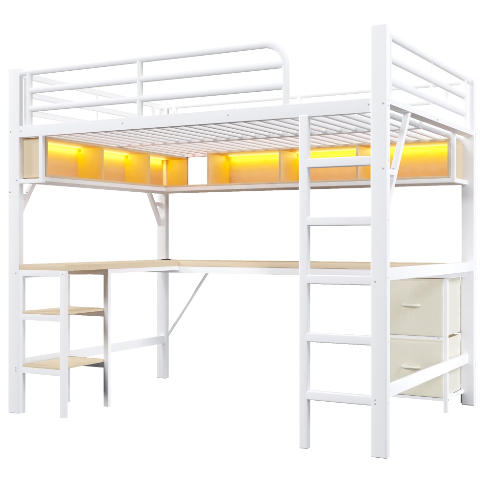 Lit haut avec bureau,