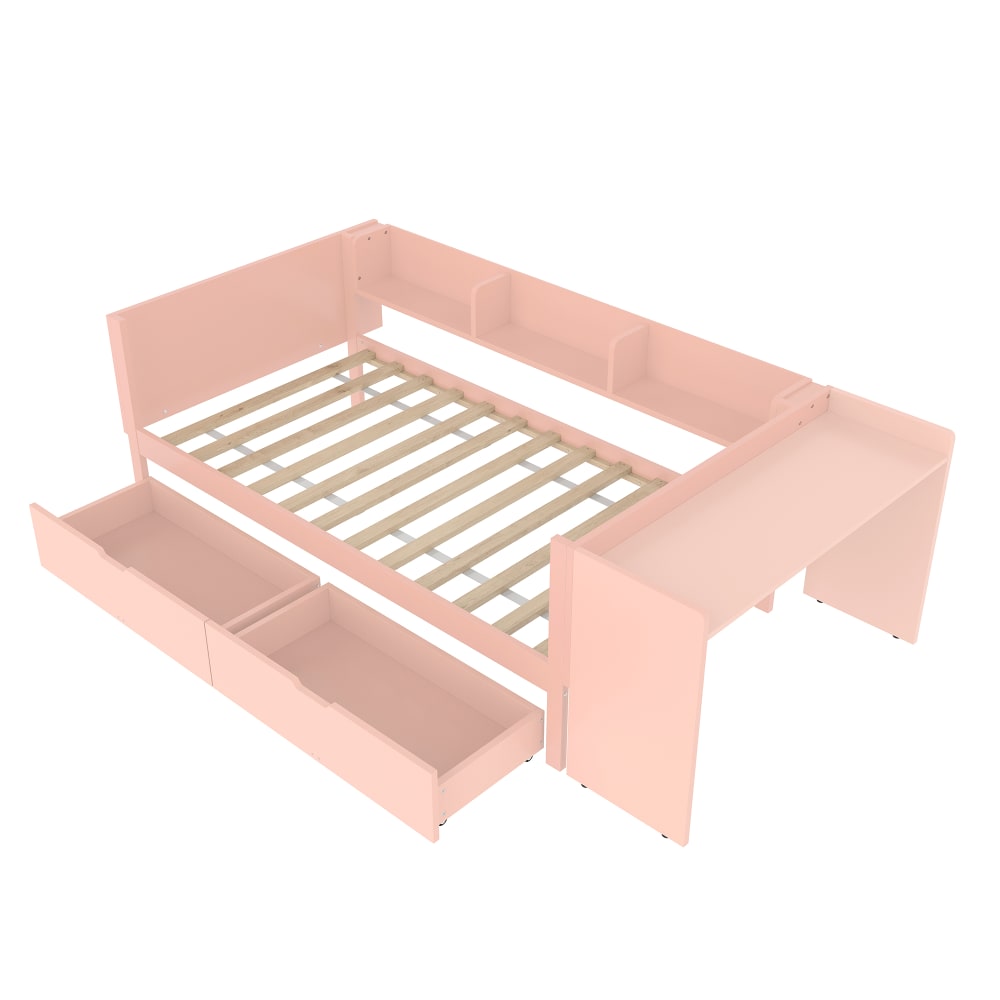 Lit enfant en bois rose