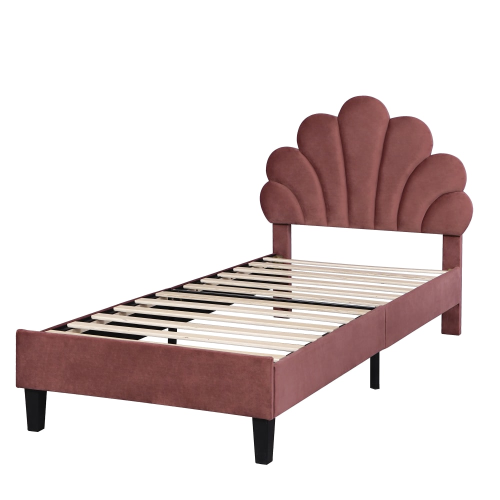 Lit enfant en velours - rouge