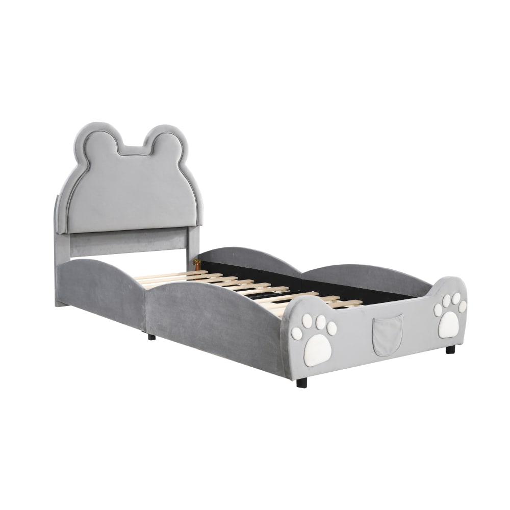 Lit enfant en velours - ours