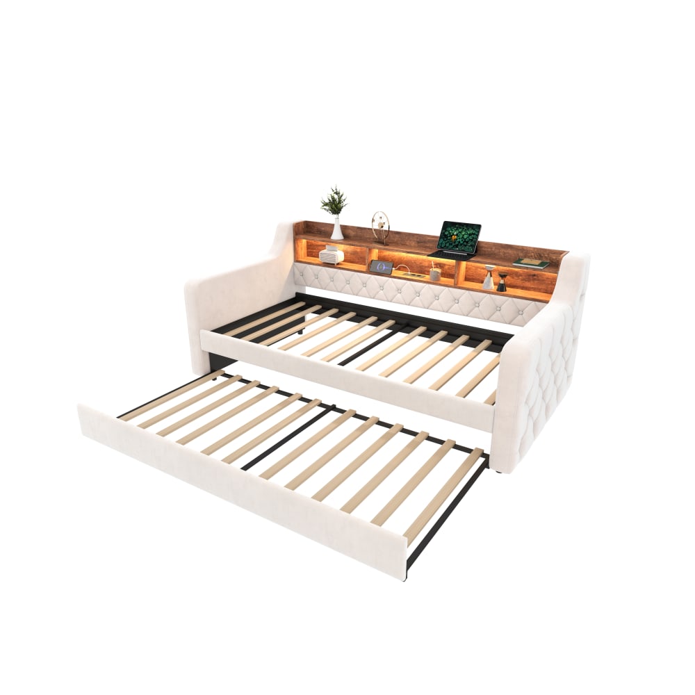 Lit enfant en velours - structure