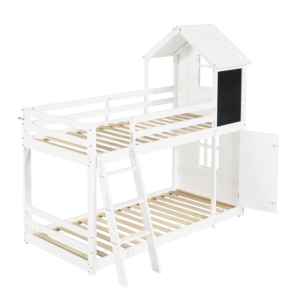 Lit superposé en bois - porte