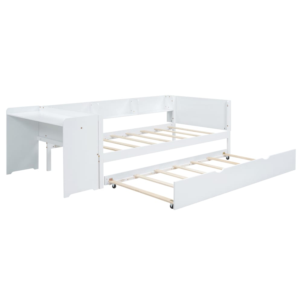 Lit enfant en bois blanc - bureau