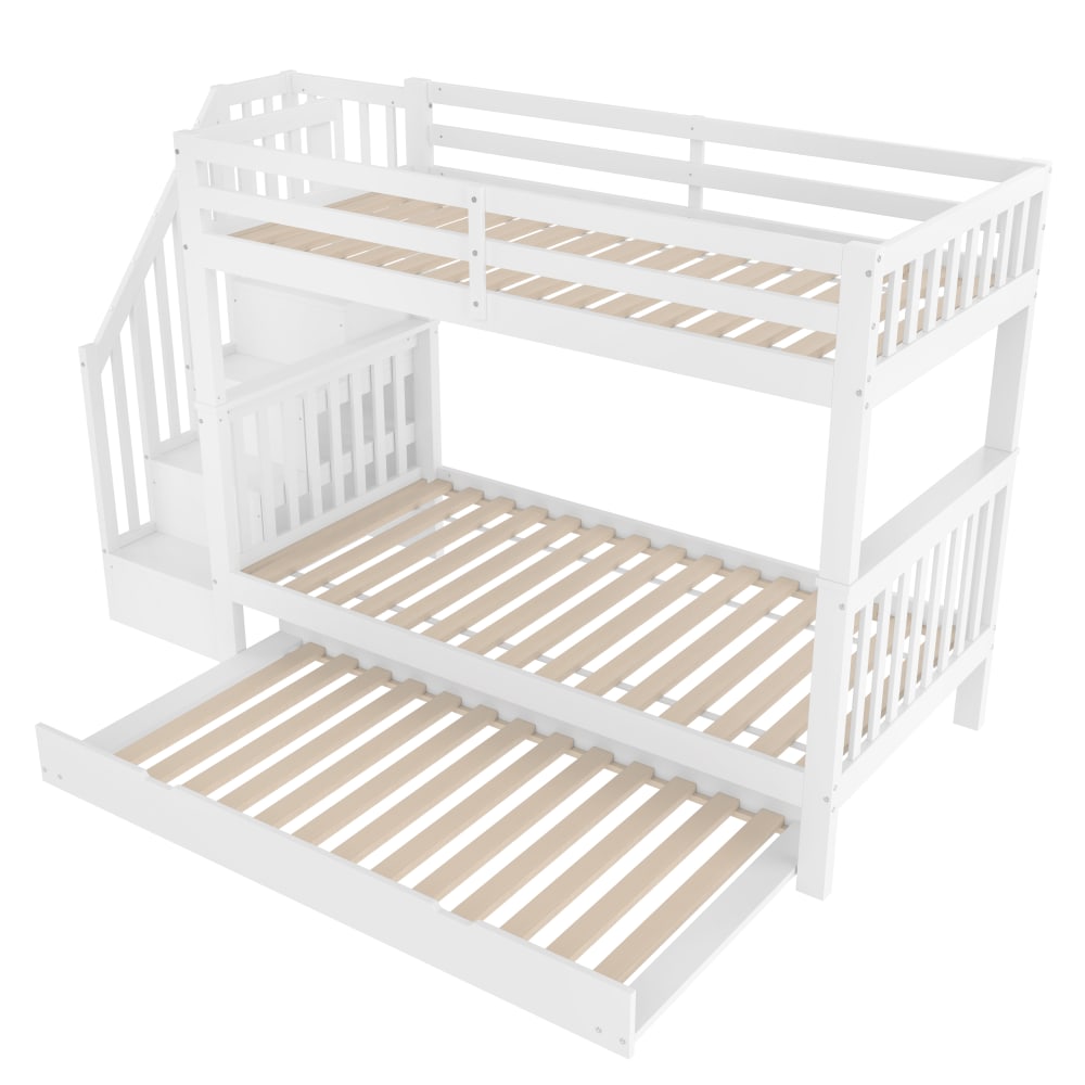 Lit mezzanine en bois - rangement