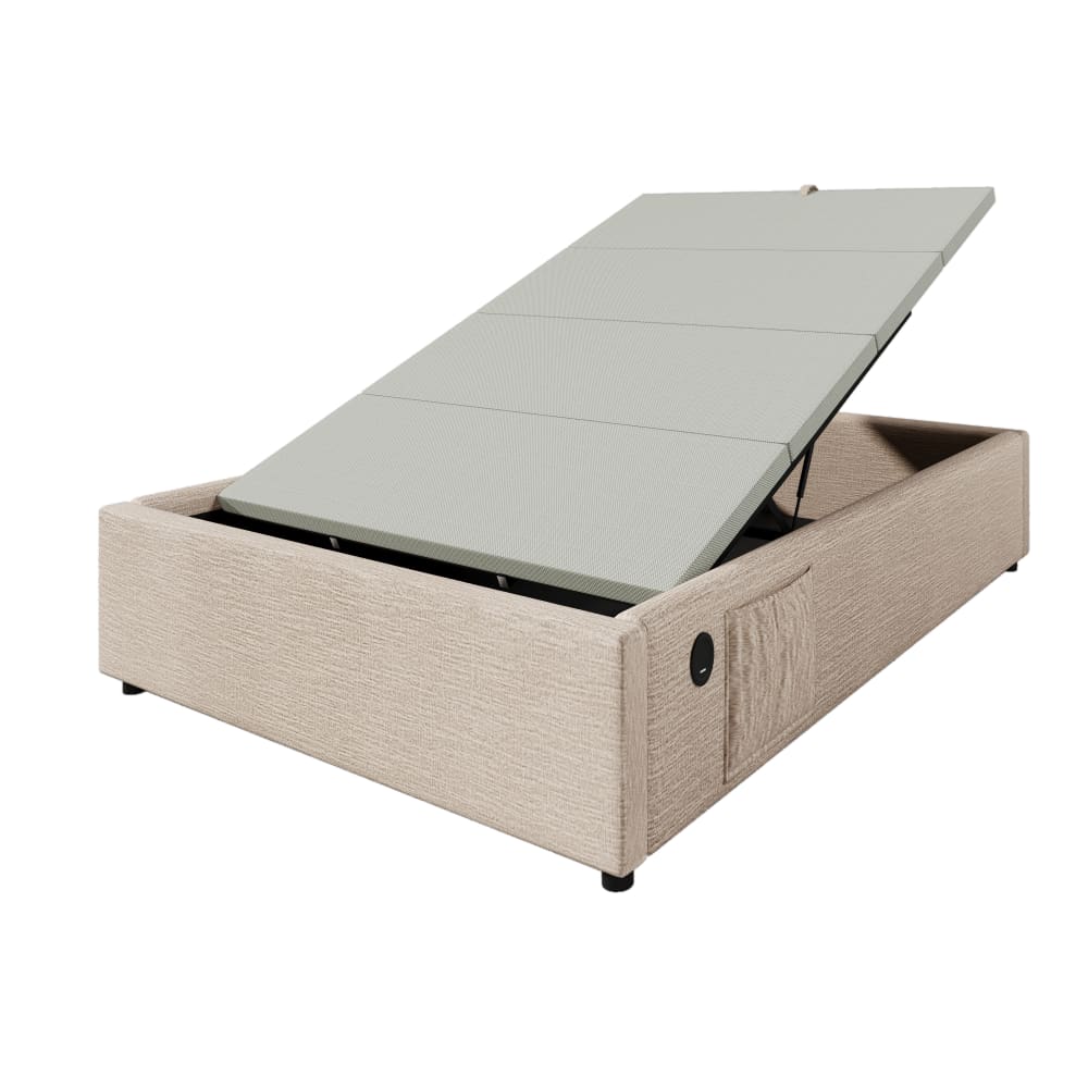 Lit enfant en lin naturel, - espace