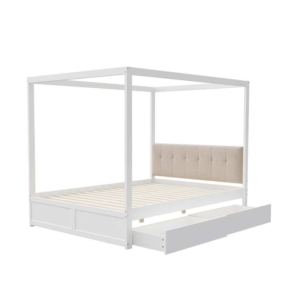 Lit enfant en bois blanc - grands