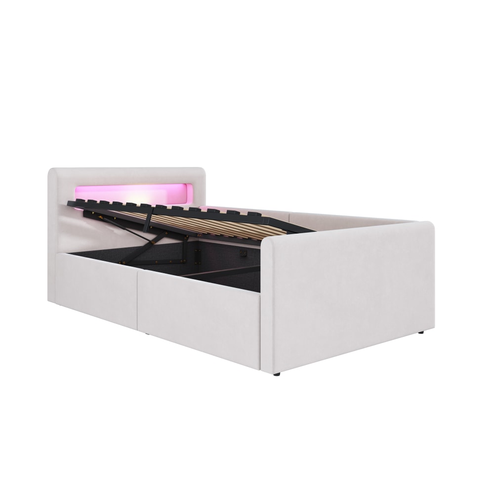 Lit enfant en velours - rangement