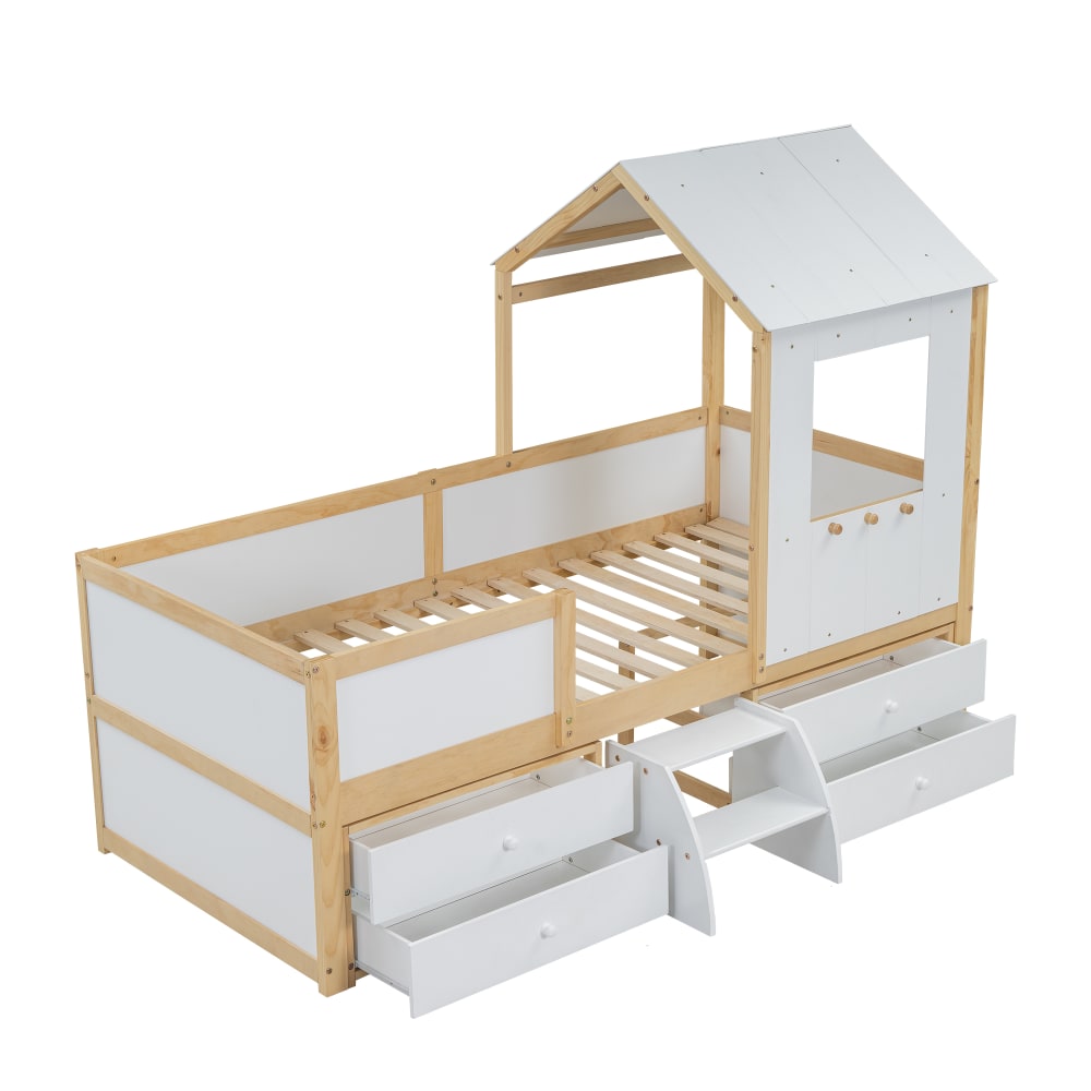 Lit enfant en bois mi-haut